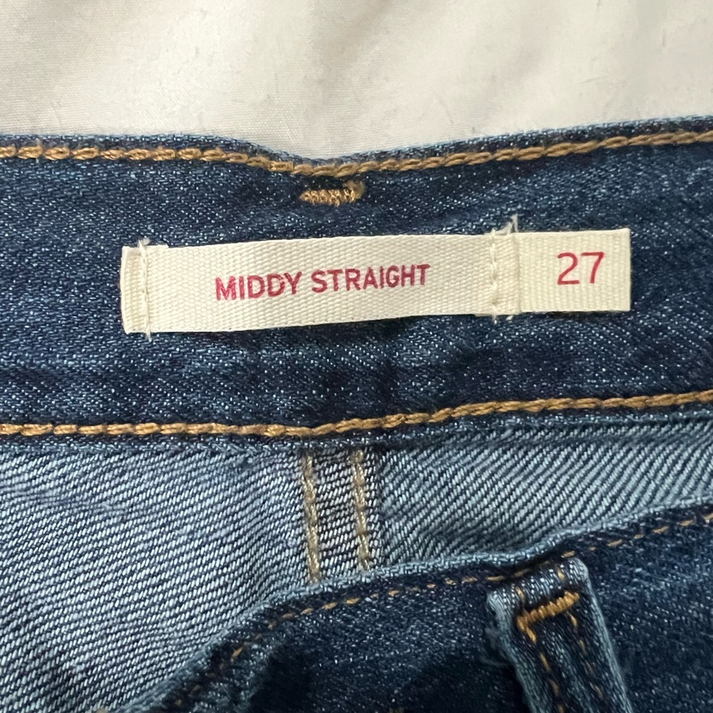 Levi’s Classic Blue Middy Straight leg jeans